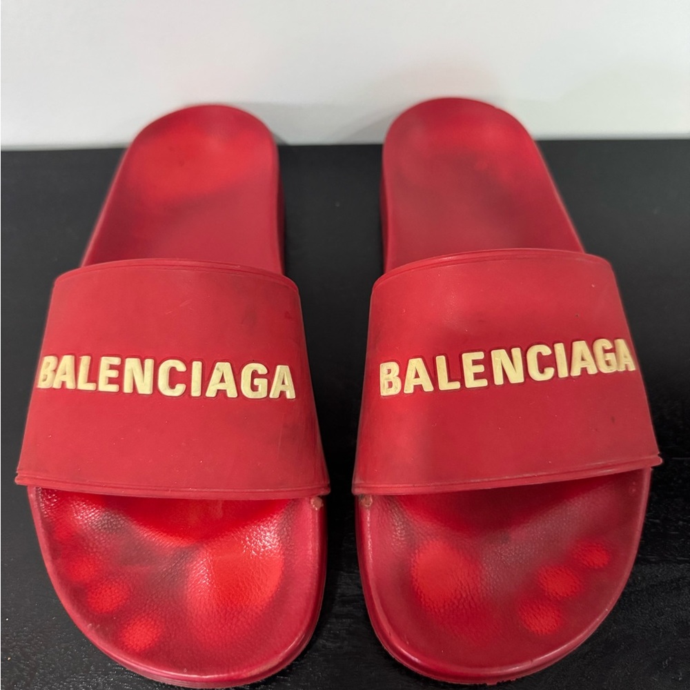 Balenciaga Bold Red Slides